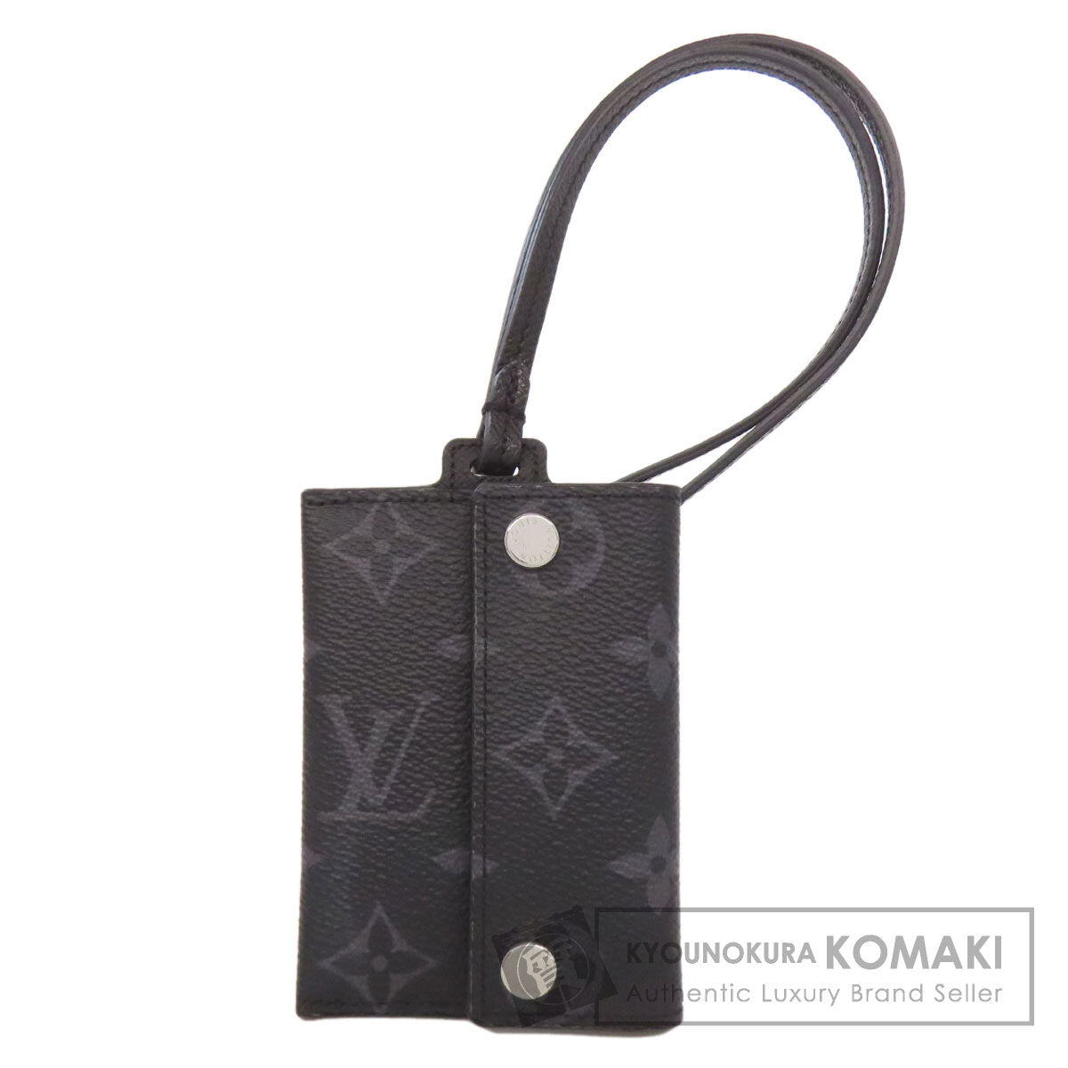 LOUIS VUITTON M83155 Porto Cult Onstrap Card Case Monogram Eclipse mens [Used]