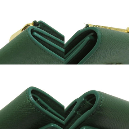 Salvatore Ferragamo GanciniHardware Bifold Wallet with Coin Pocket Leather Ladies [Used]