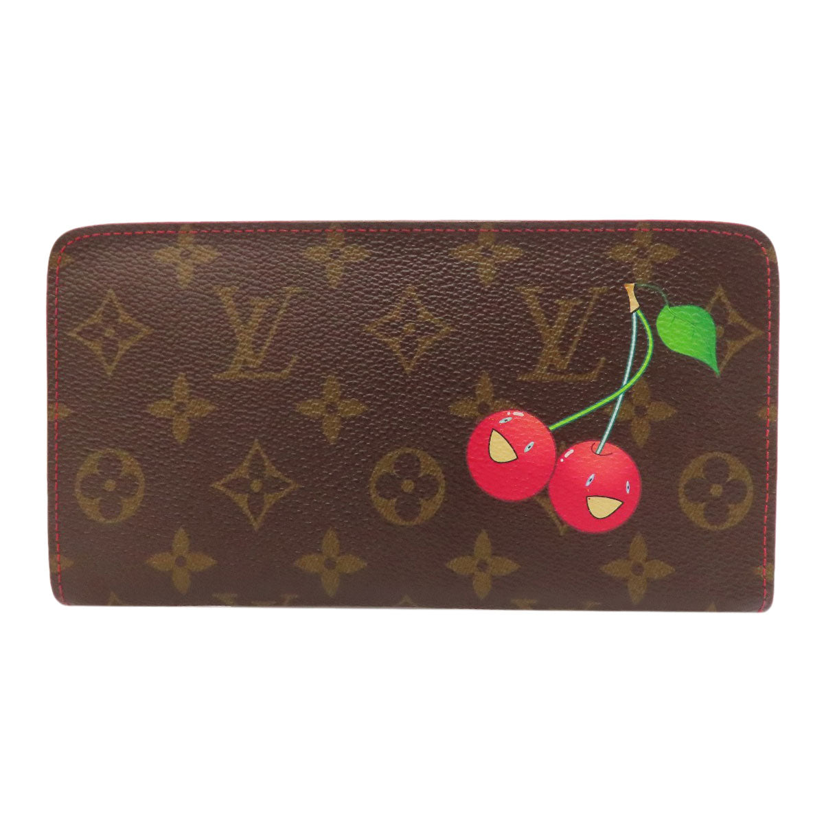 LOUIS VUITTON M95006 Porto Monnaie Zip Cherry Long wallet (with coin pocket) Monogram canvas Ladies [Used]