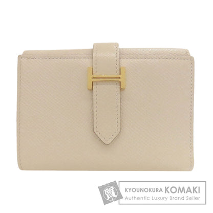 HERMES Bearn Combination GoldHardware Bifold Wallet with Coin Pocket Epsom Ladies [Used]