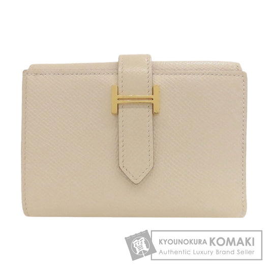 HERMES Bearn Combination GoldHardware Bifold Wallet with Coin Pocket Epsom Ladies [Used]