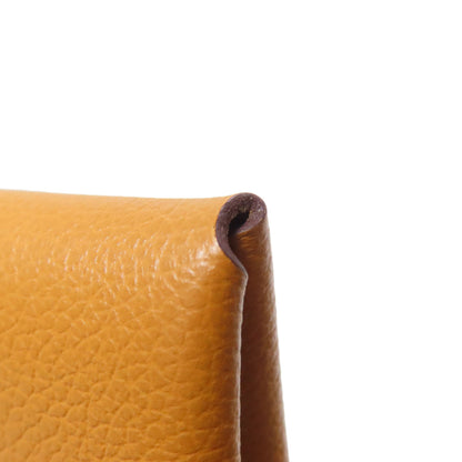 HERMES Calvi Duo SilverHardware coin purse Evercolor Ladies [Used]