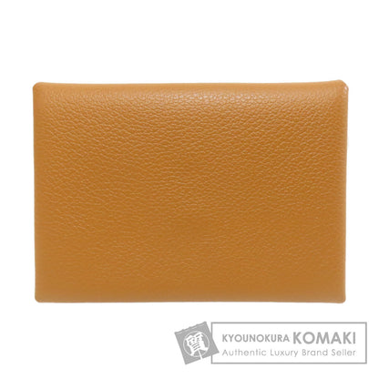 HERMES Calvi Duo SilverHardware coin purse Evercolor Ladies [Used]