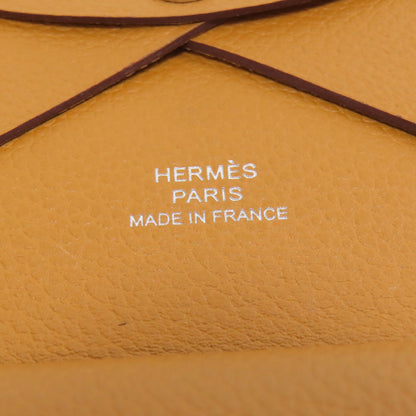 HERMES Calvi Duo SilverHardware coin purse Evercolor Ladies [Used]