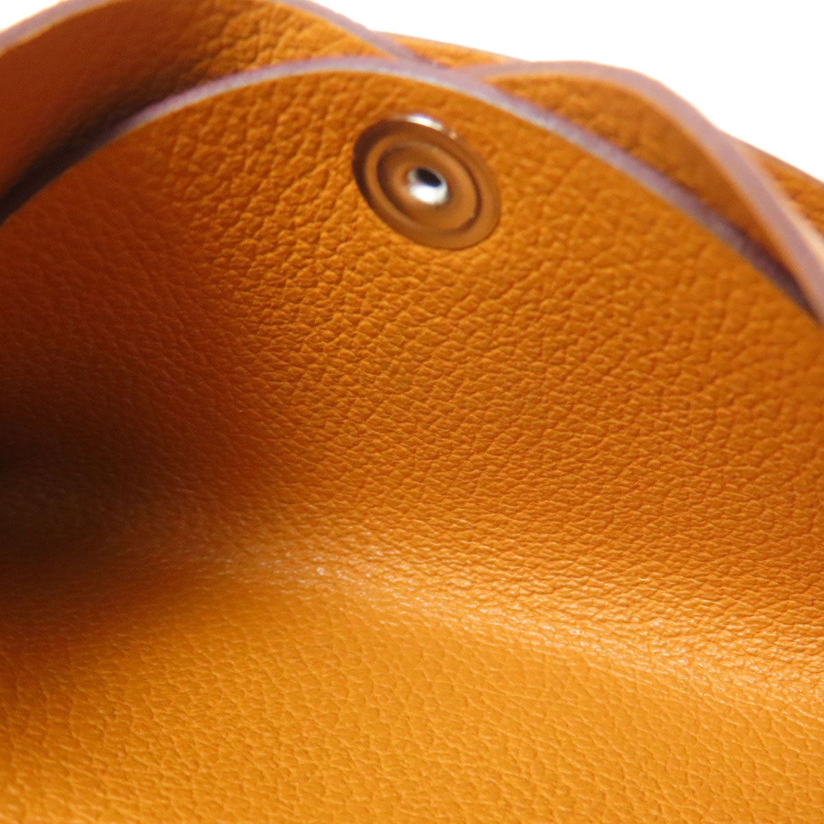 HERMES Calvi Duo SilverHardware coin purse Evercolor Ladies [Used]