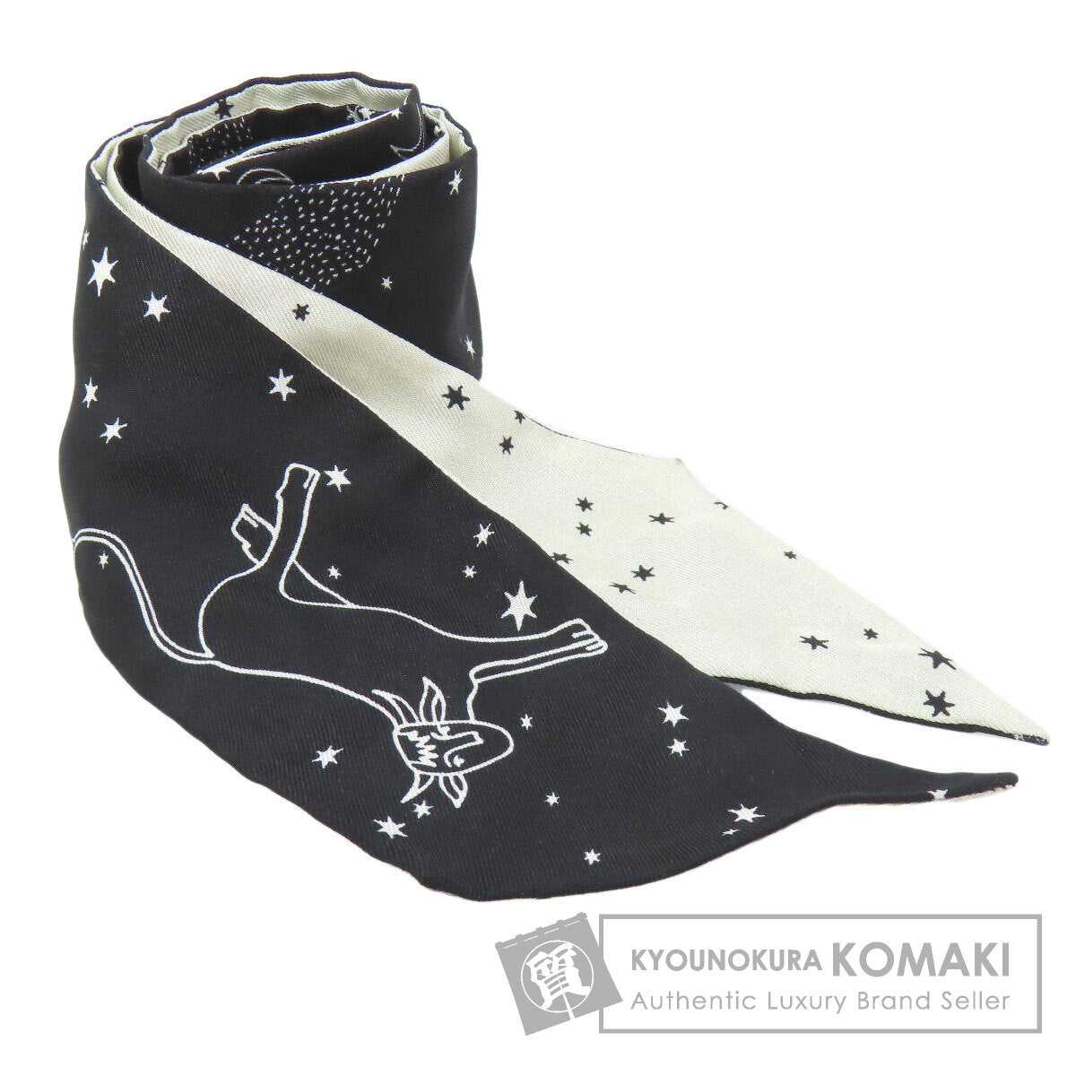 CHRISTIAN DIOR Mitzah Constellation Pattern Scarf Silk Ladies [Used]