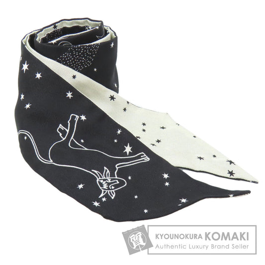 CHRISTIAN DIOR Mitzah Constellation Pattern Scarf Silk Ladies [Used]