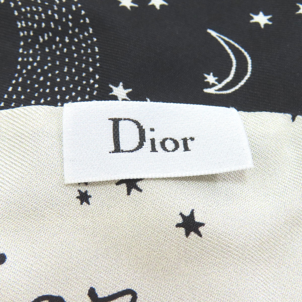 CHRISTIAN DIOR Mitzah Constellation Pattern Scarf Silk Ladies [Used]
