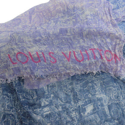 LOUIS VUITTON All-over street pattern Scarf Cashmere SilkLadies [Used]