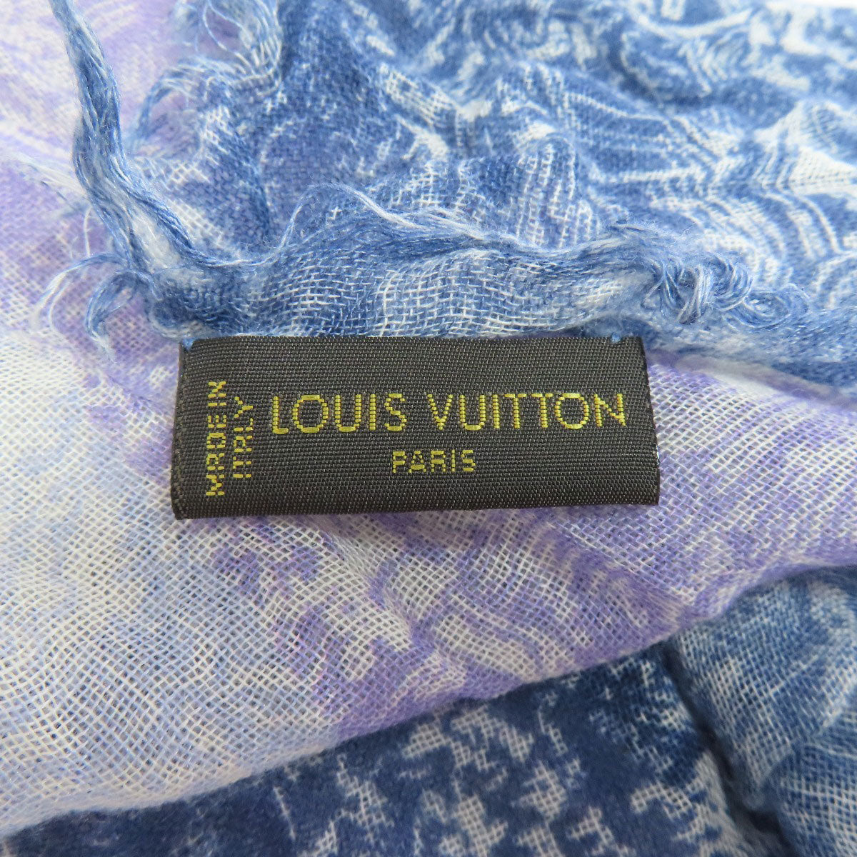 LOUIS VUITTON All-over street pattern Scarf Cashmere SilkLadies [Used]