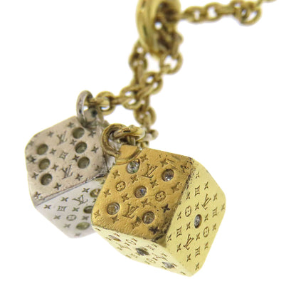 LOUIS VUITTON M62804 Lucky gram Necklace Gold Plated Ladies [Used]