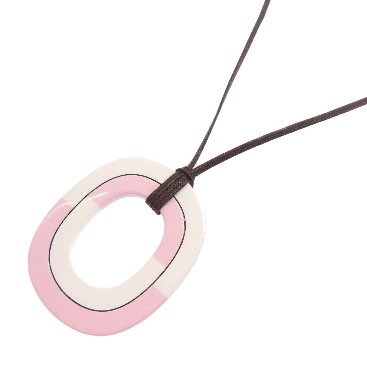 HERMES Issum PM Necklace Buffalo horn Ladies [Used]