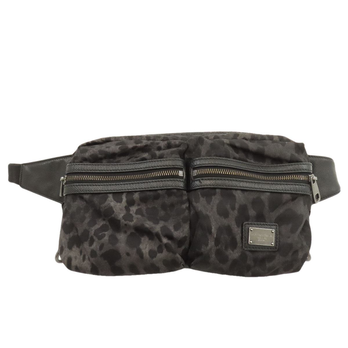 Dolce&Gabbana Leopard pattern Hip bag, waist bag Nylon Ladies [Used]