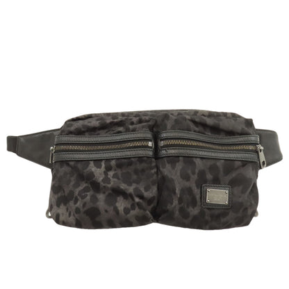 Dolce&Gabbana Leopard pattern Hip bag, waist bag Nylon Ladies [Used]