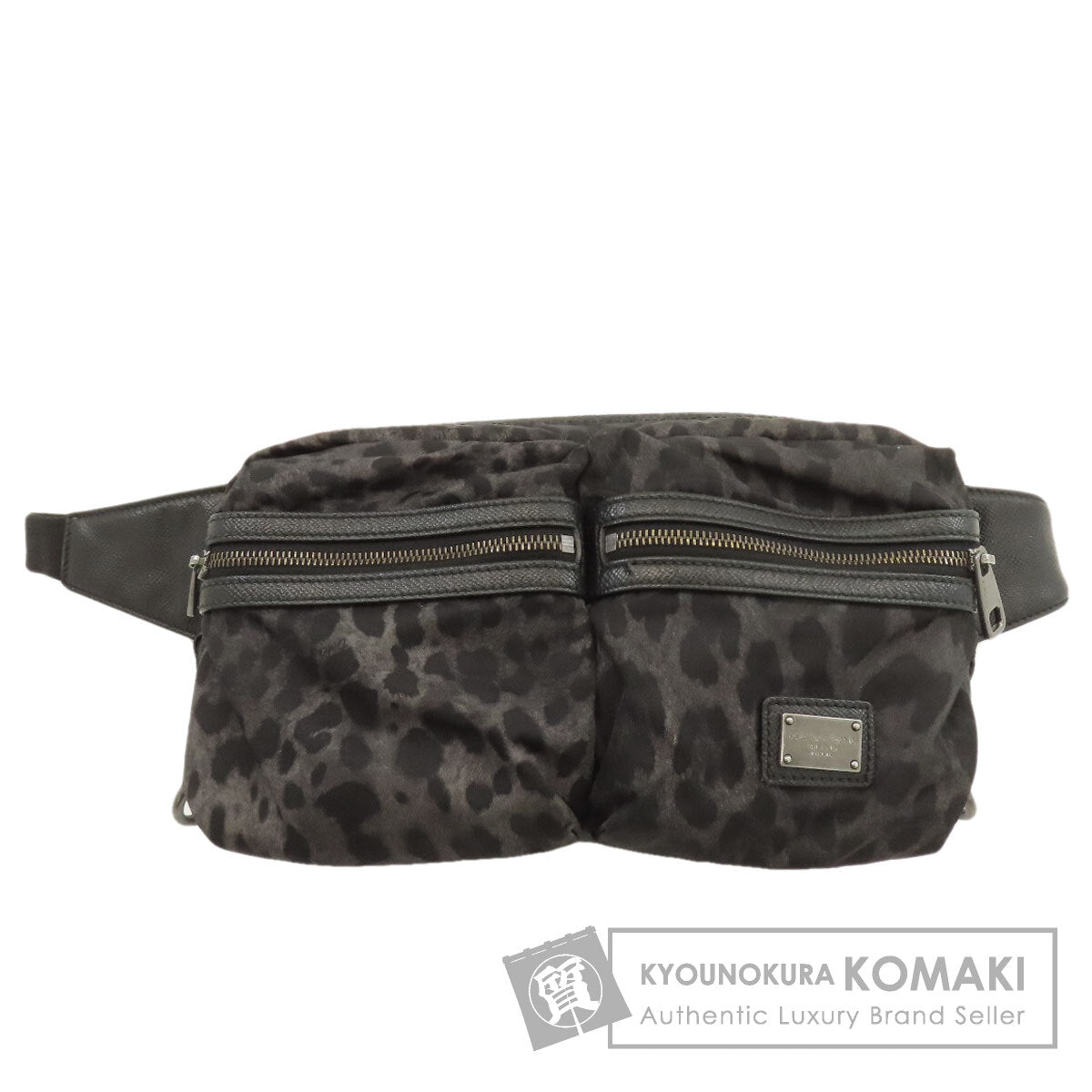 Dolce&Gabbana Leopard pattern Hip bag, waist bag Nylon Ladies [Used]