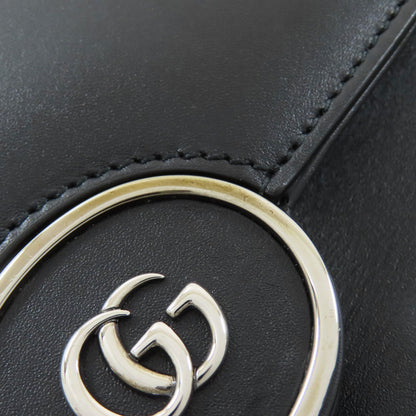 GUCCI 739722 Long Shoulder Double G Mini Shoulder Shoulder Bag Leather Ladies [Used]