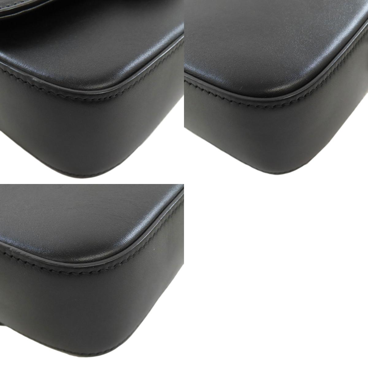 GUCCI 739722 Long Shoulder Double G Mini Shoulder Shoulder Bag Leather Ladies [Used]