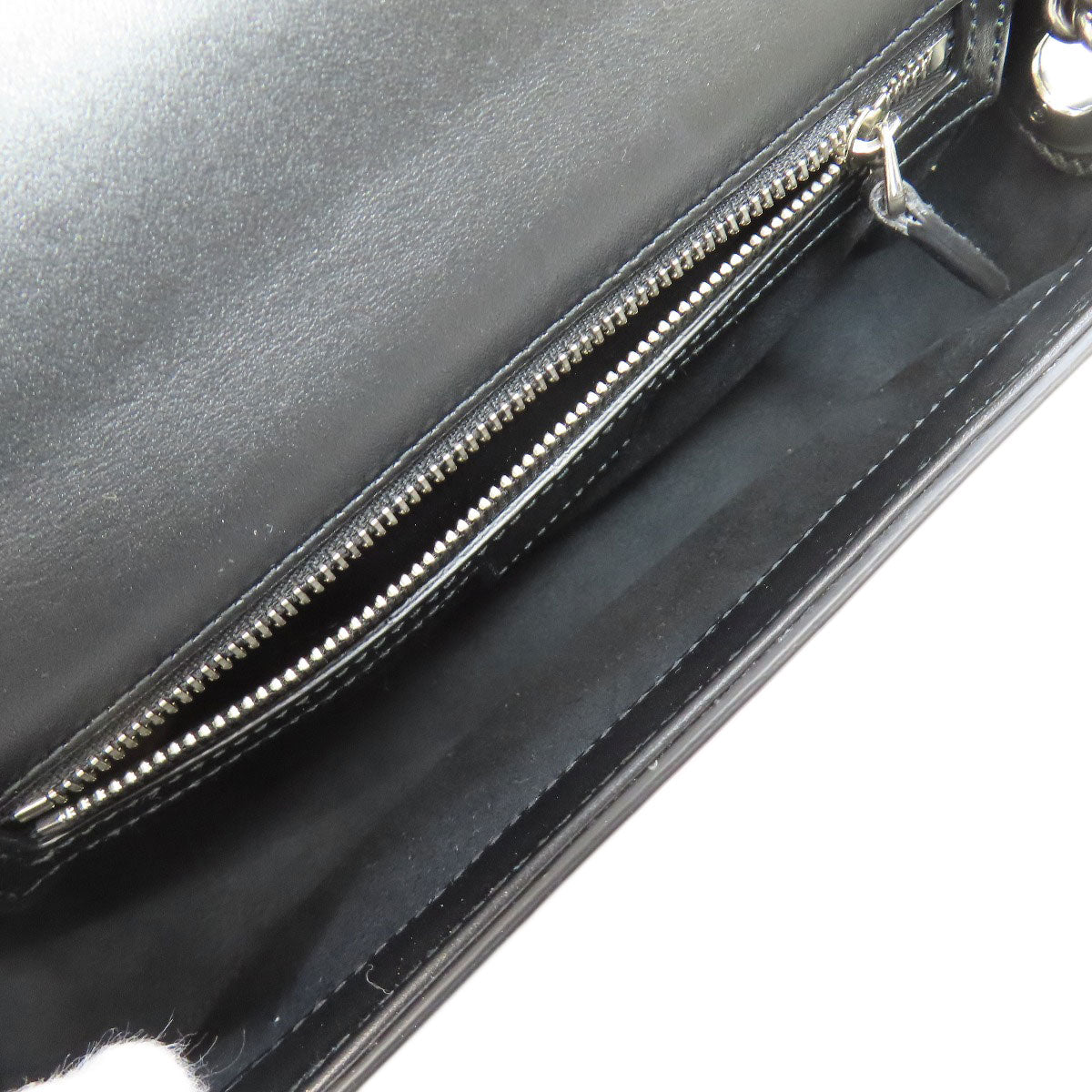 GUCCI 739722 Long Shoulder Double G Mini Shoulder Shoulder Bag Leather Ladies [Used]