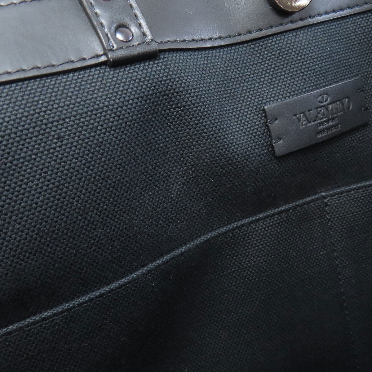 VALENTINO Studs Tote Bag Canvas Ladies [Used]