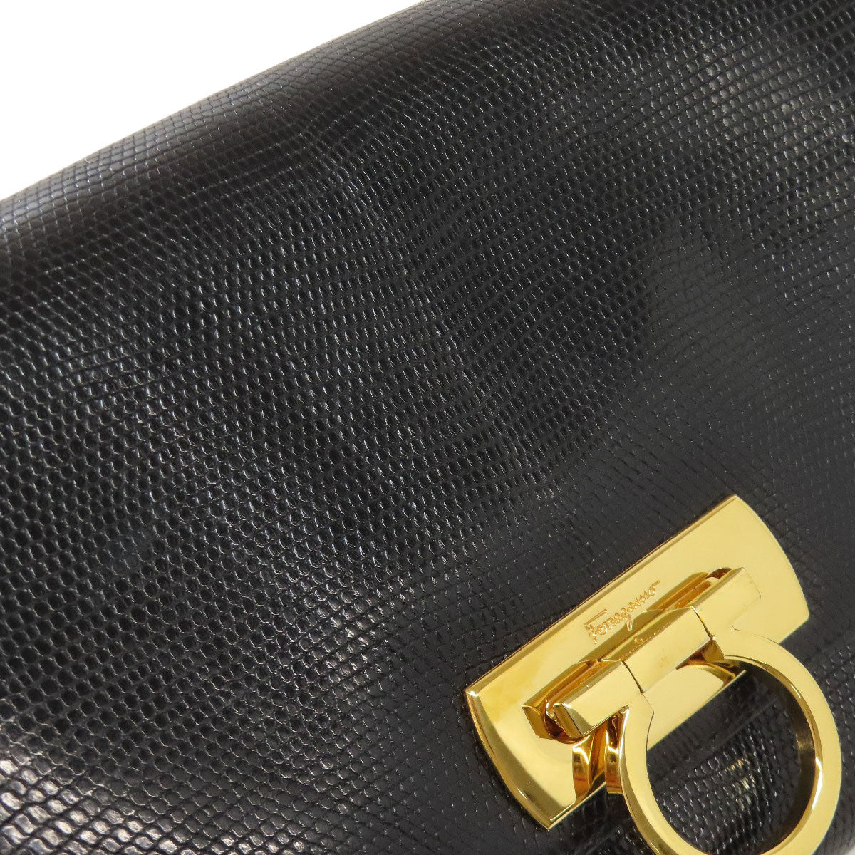 Salvatore Ferragamo GanciniHardware Shoulder Bag Leather Ladies [Used]