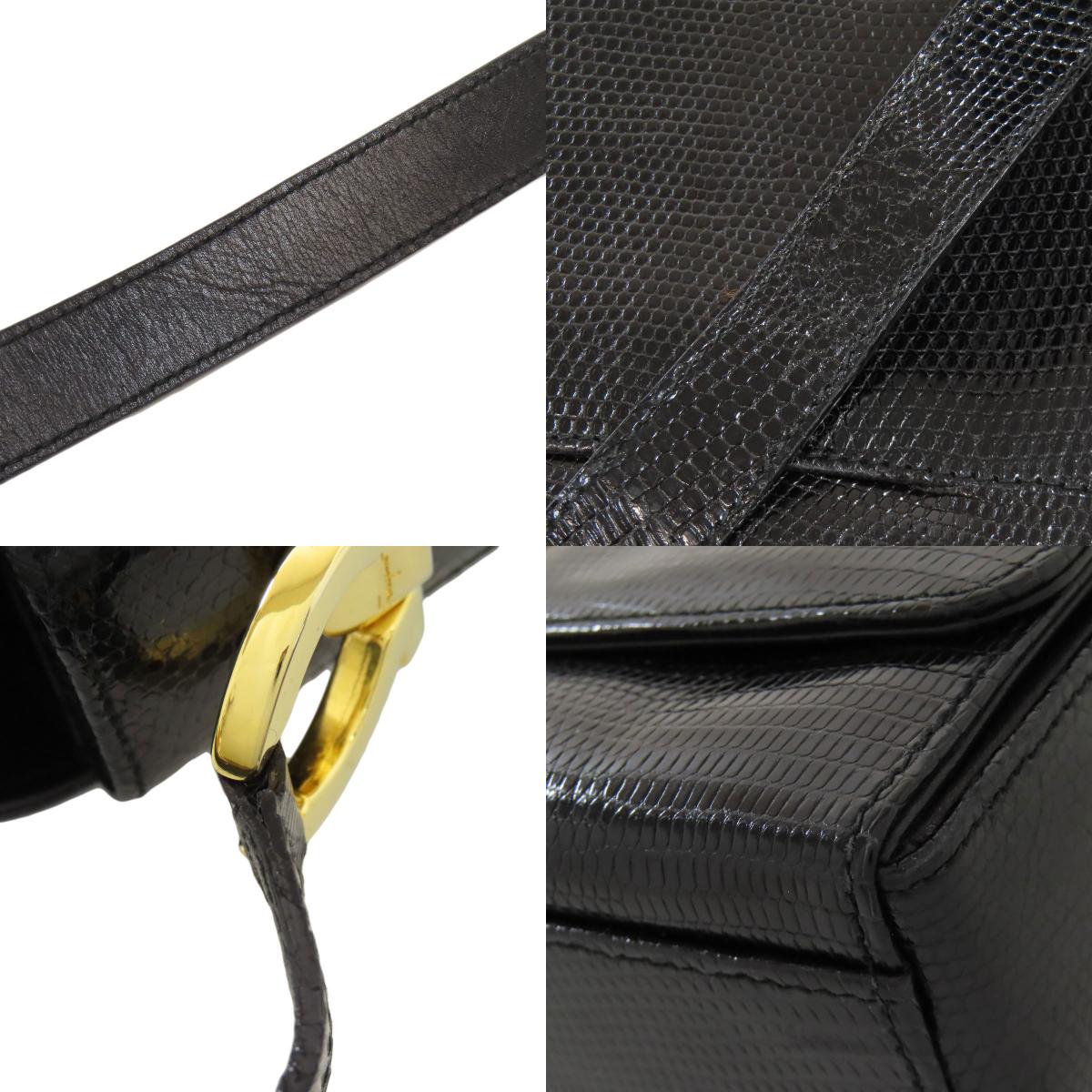 Salvatore Ferragamo GanciniHardware Shoulder Bag Leather Ladies [Used]