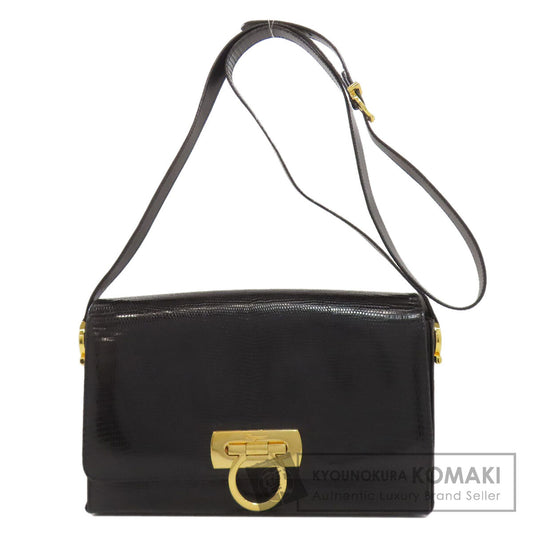 Salvatore Ferragamo GanciniHardware Shoulder Bag Leather Ladies [Used]