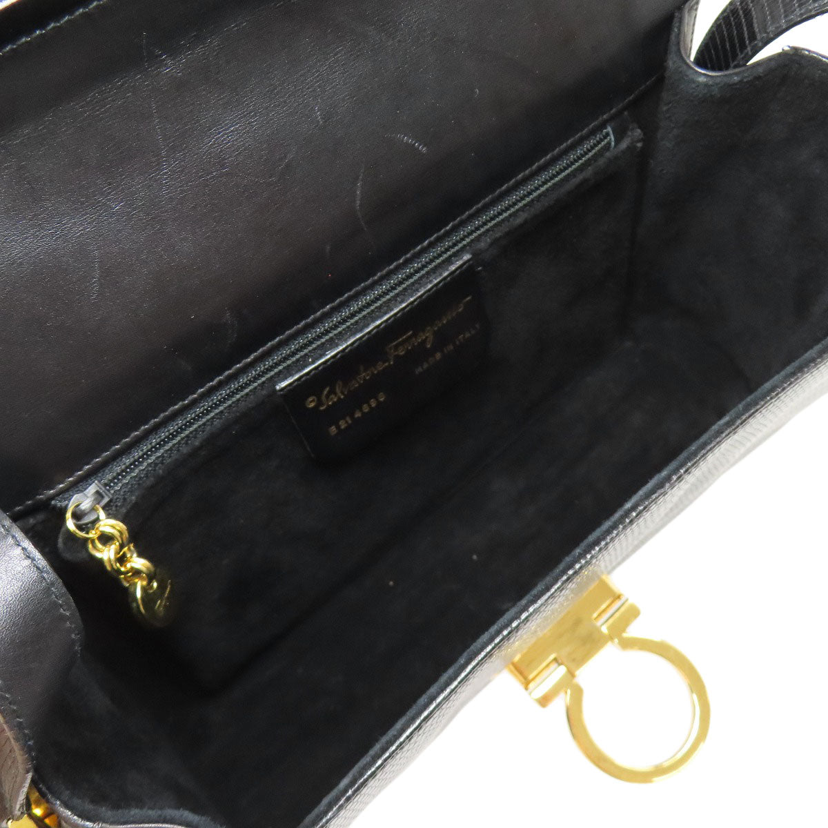 Salvatore Ferragamo GanciniHardware Shoulder Bag Leather Ladies [Used]