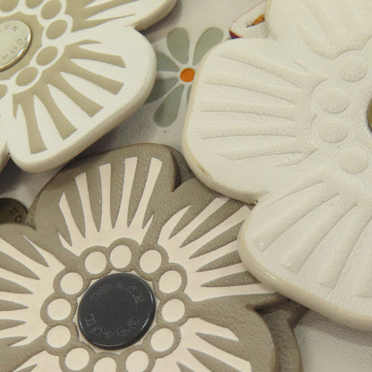 COACH 20215 Dinky Flower Motif Shoulder Bag Leather Ladies [Used]