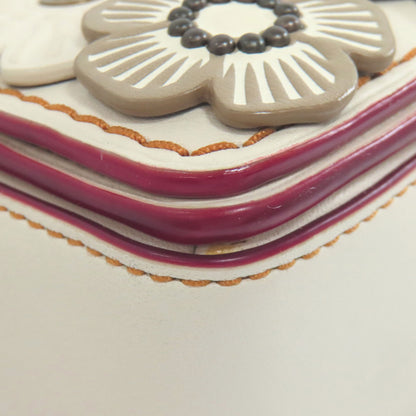 COACH 20215 Dinky Flower Motif Shoulder Bag Leather Ladies [Used]