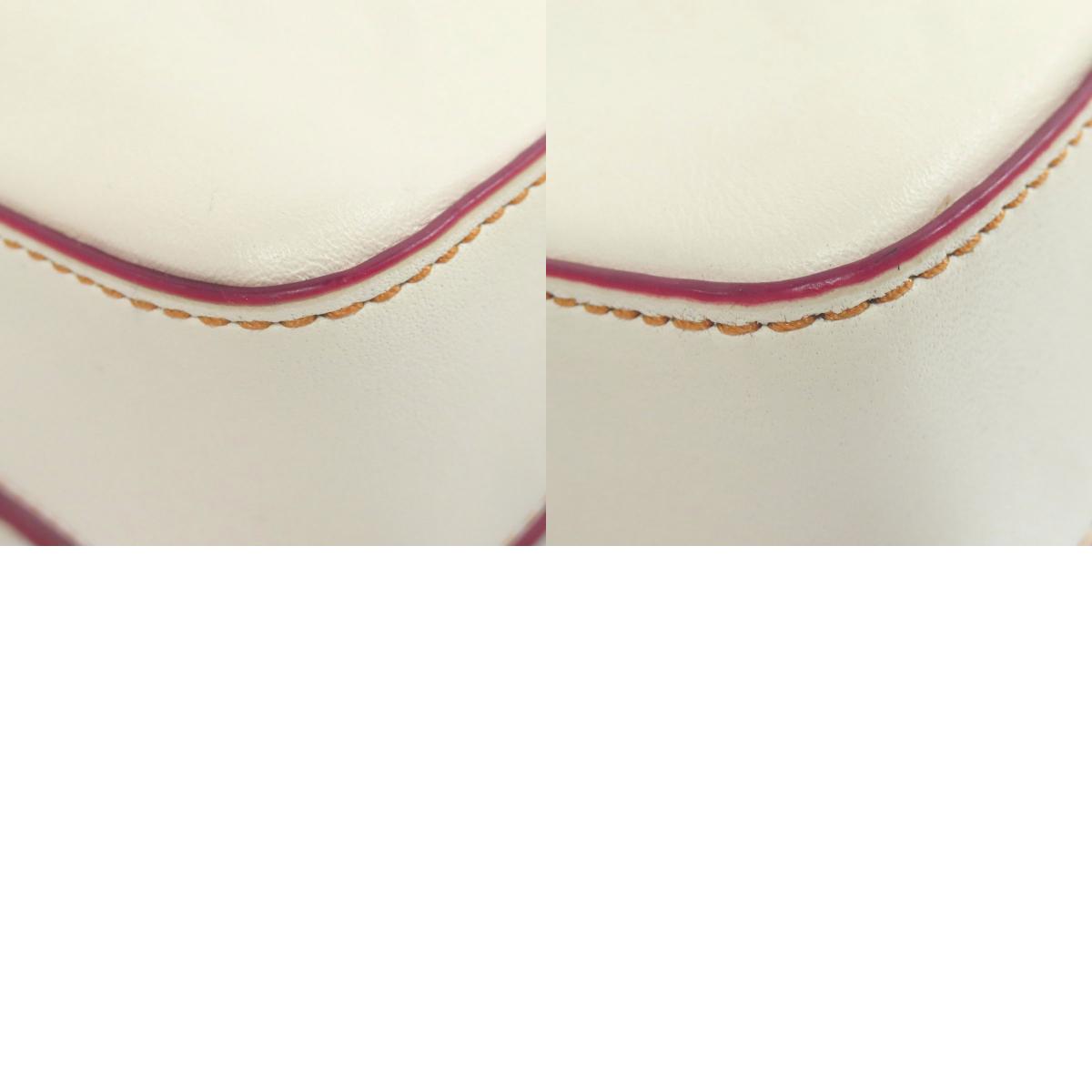 COACH 20215 Dinky Flower Motif Shoulder Bag Leather Ladies [Used]