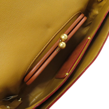 COACH 20215 Dinky Flower Motif Shoulder Bag Leather Ladies [Used]