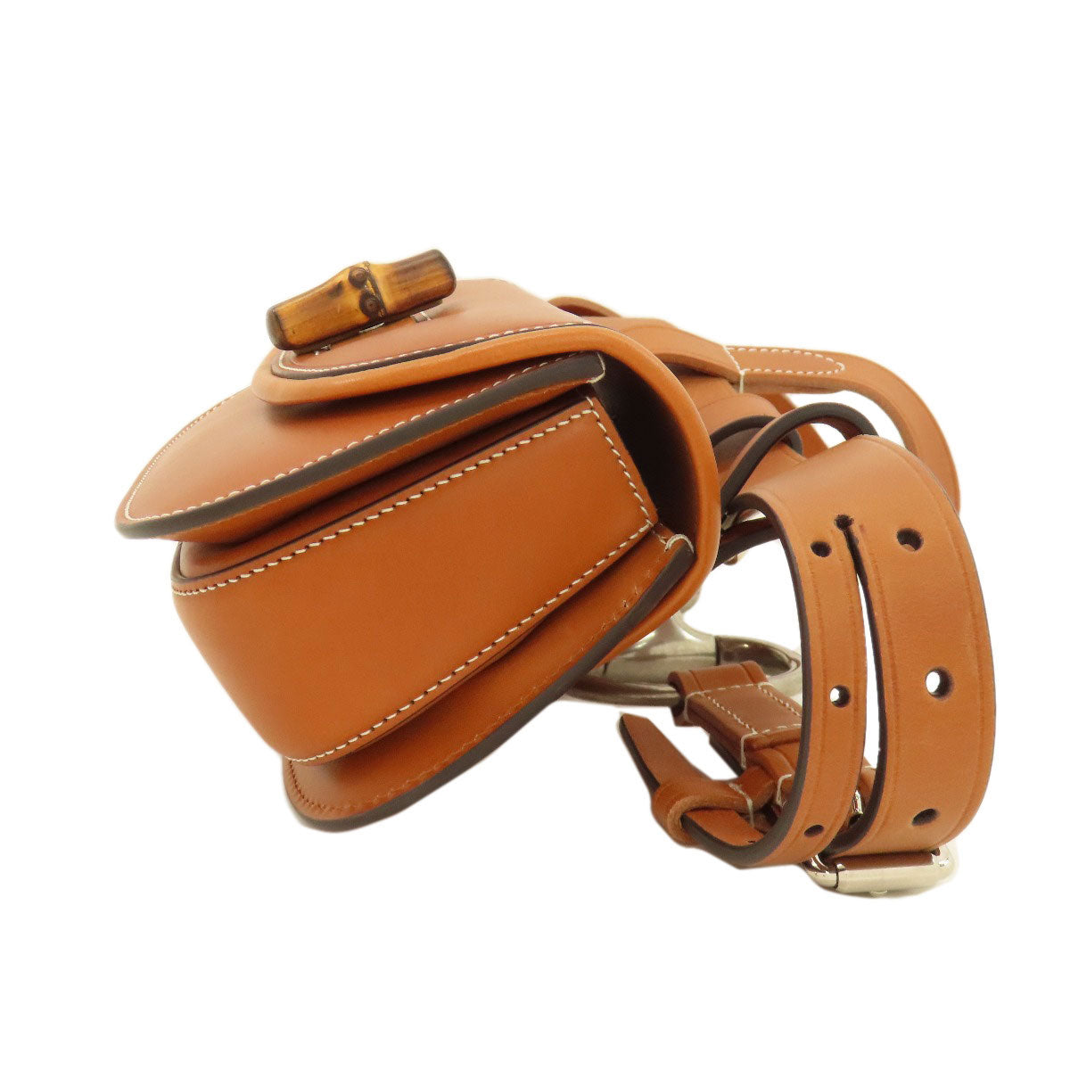 GUCCI 681137 Bamboo 2WAY Hip bag, waist bag Calf Ladies [Used]