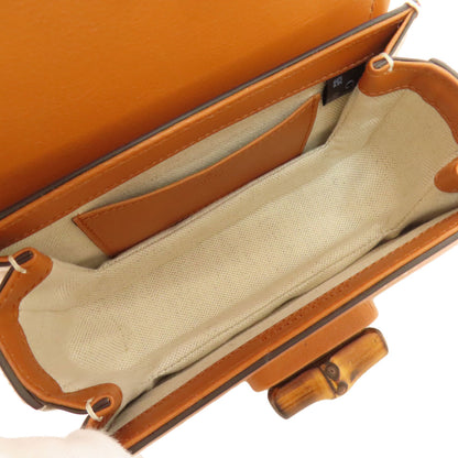 GUCCI 681137 Bamboo 2WAY Hip bag, waist bag Calf Ladies [Used]