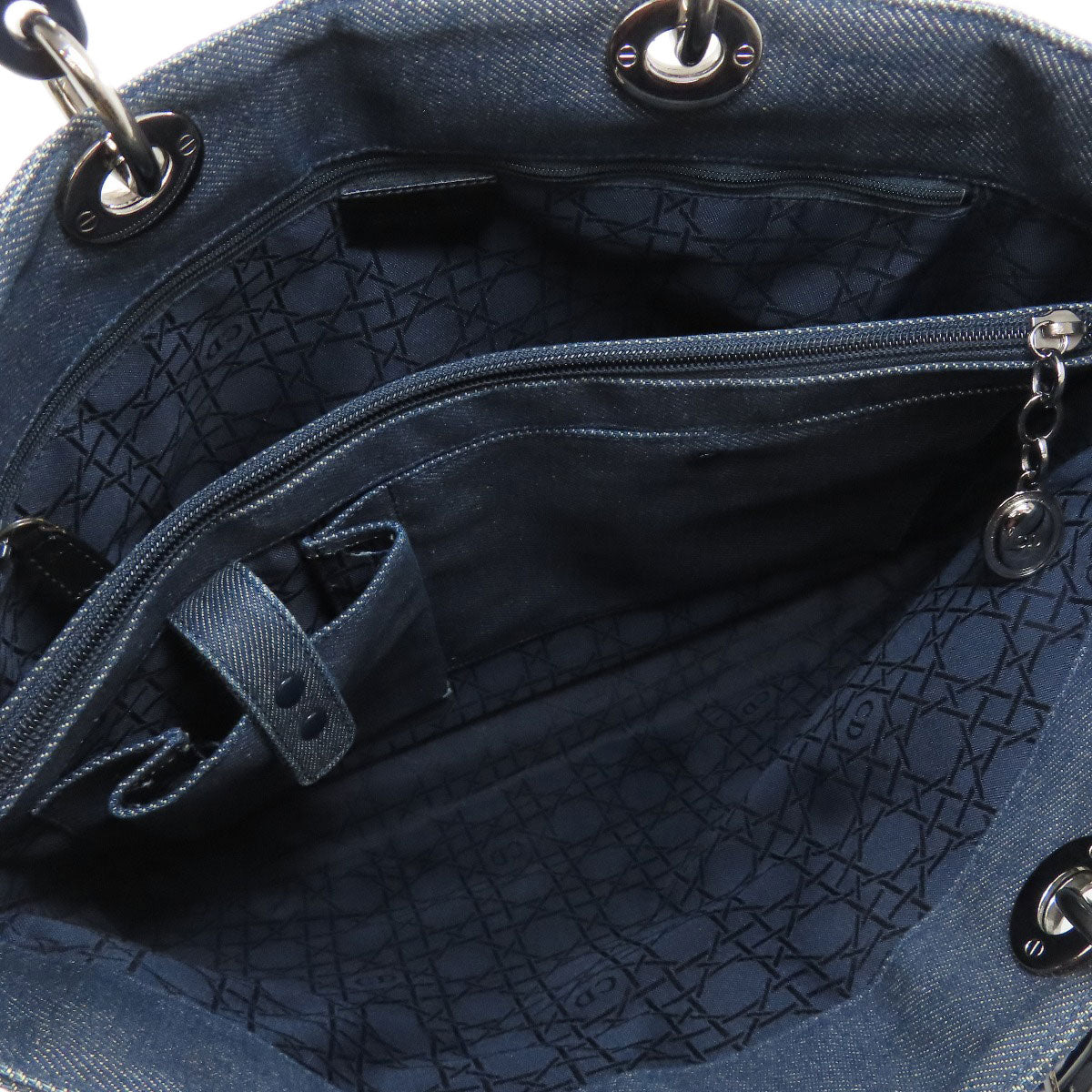 CHRISTIAN DIOR Lady Dior Handbag Denim Ladies [Used]
