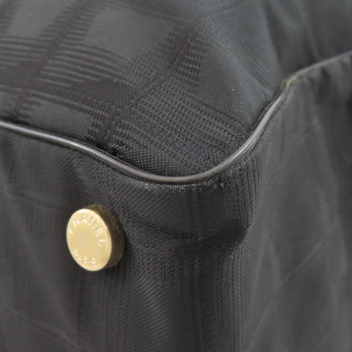 CHANEL New Travel MM Tote Bag Nylon jacquard Ladies [Used]