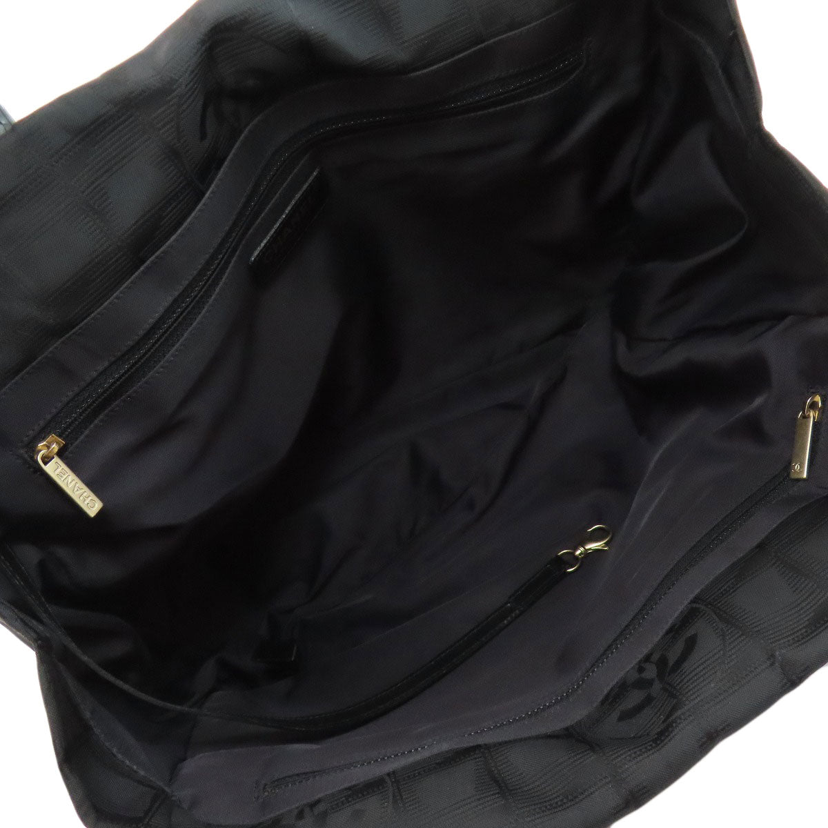 CHANEL New Travel MM Tote Bag Nylon jacquard Ladies [Used]