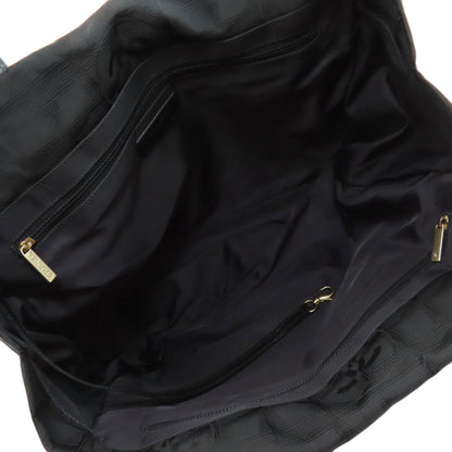 CHANEL New Travel MM Tote Bag Nylon jacquard Ladies [Used]