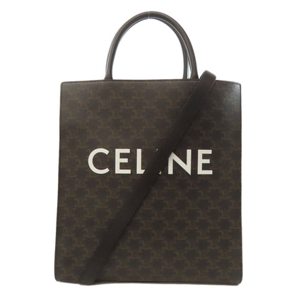 CELINE Vertical Cabas Triomphe 2WAY Tote Bag PVC Ladies [Used]