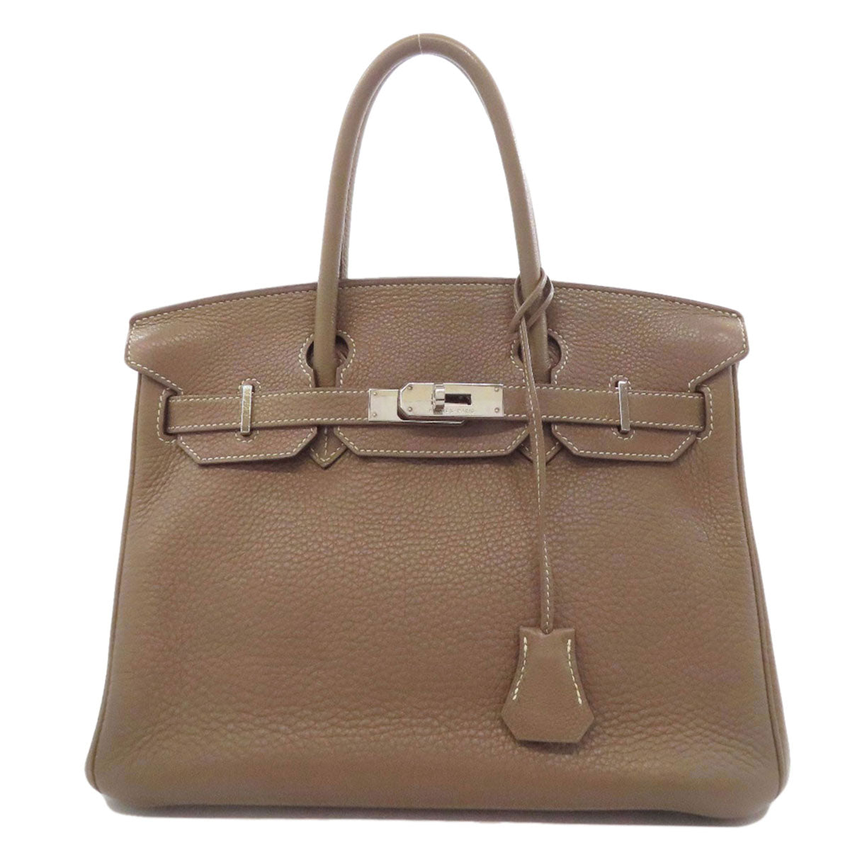 HERMES Birkin 30 Etoupe SilverHardware Handbag Taurillon Clemence Ladies [Used]