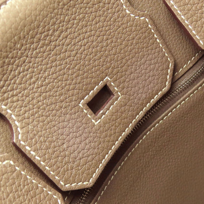 HERMES Birkin 30 Etoupe SilverHardware Handbag Taurillon Clemence Ladies [Used]