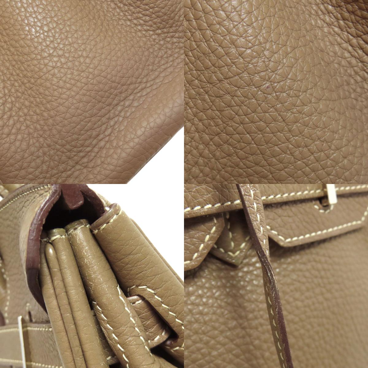 HERMES Birkin 30 Etoupe SilverHardware Handbag Taurillon Clemence Ladies [Used]