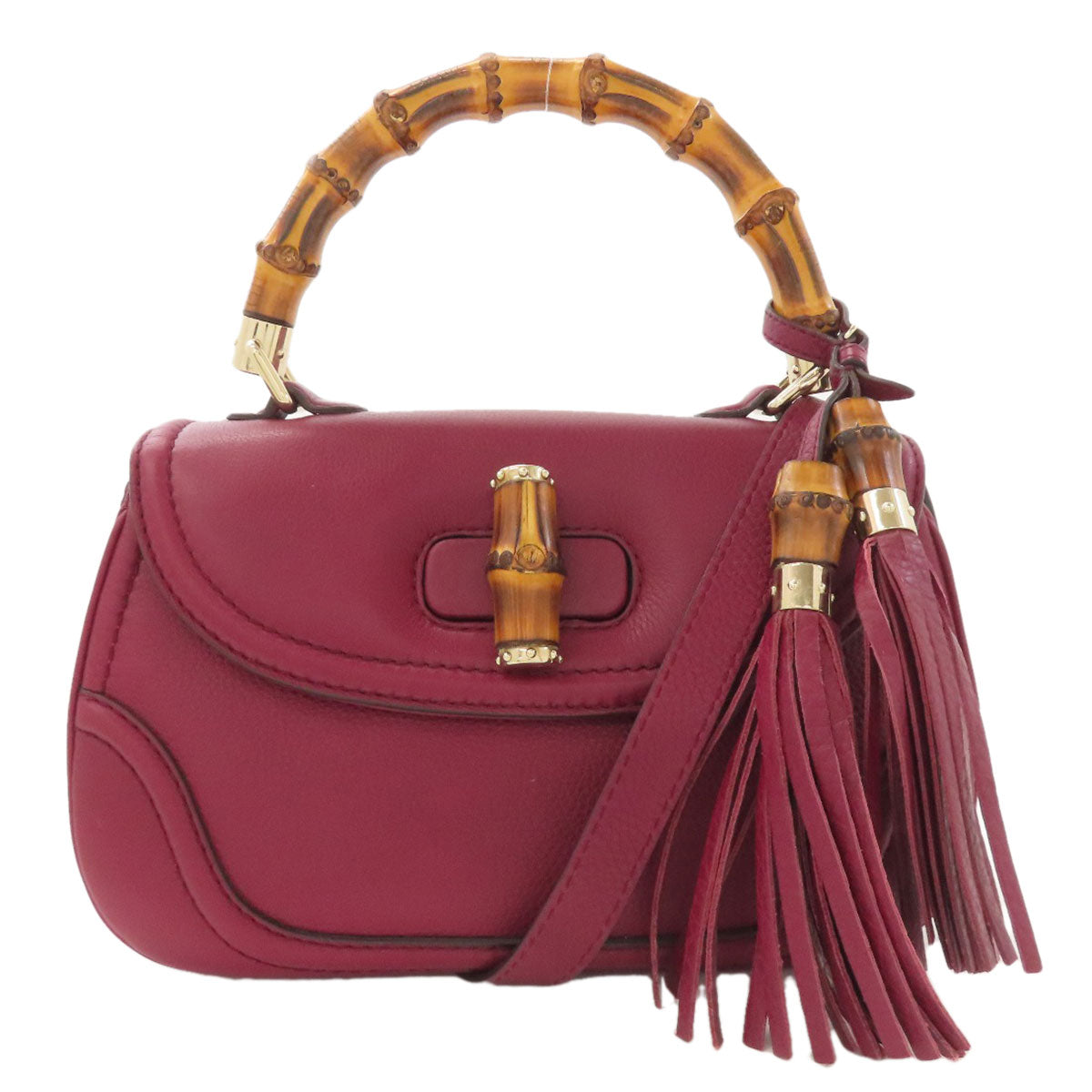 GUCCI 254834 Bamboo 2WAY Handbag Calf Ladies [Used]