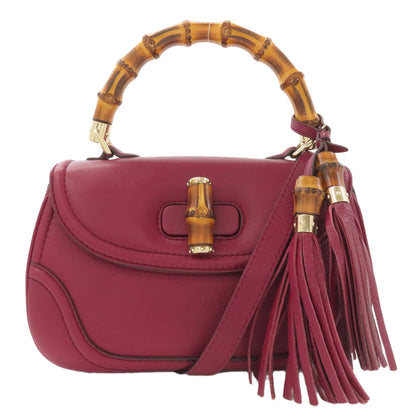 GUCCI 254834 Bamboo 2WAY Handbag Calf Ladies [Used]