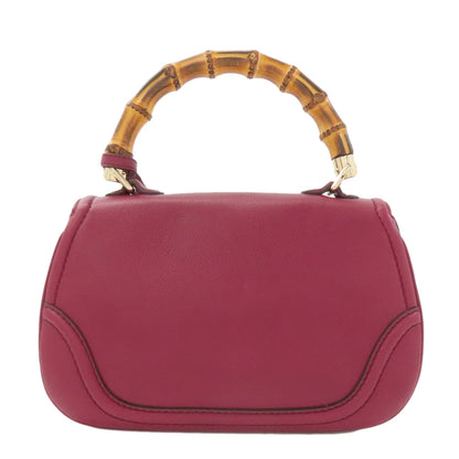 GUCCI 254834 Bamboo 2WAY Handbag Calf Ladies [Used]