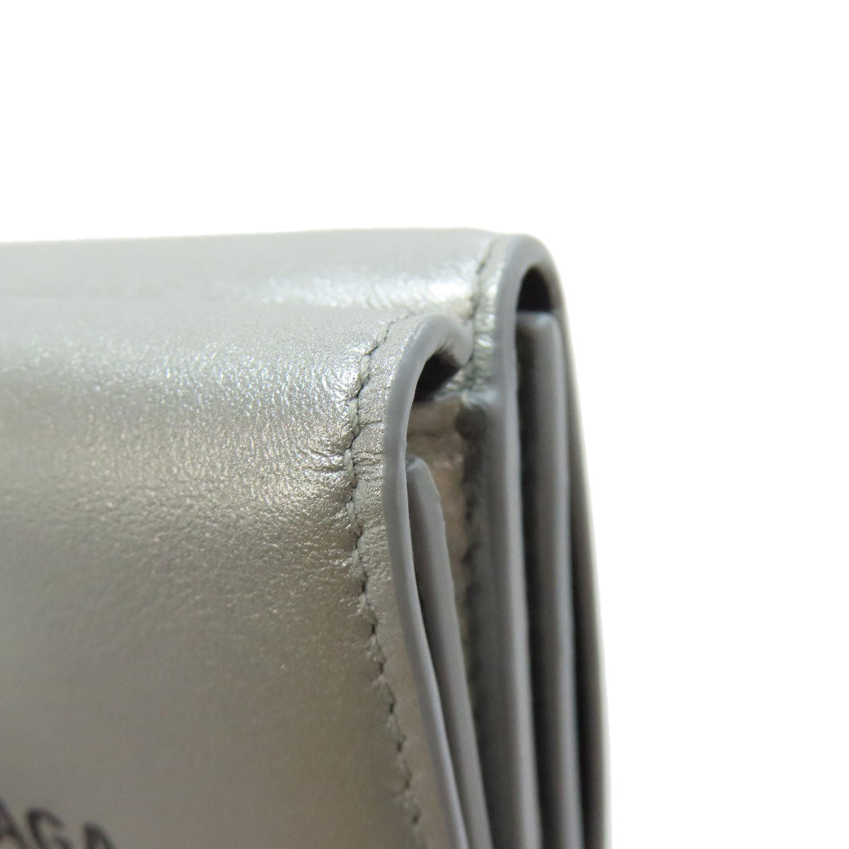 BALENCIAGA Logo Tri-fold Wallet Mini Wallet Bifold Wallet with Coin Pocket Leather Ladies [Used]