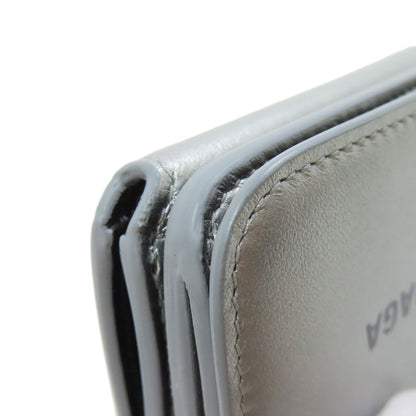 BALENCIAGA Logo Tri-fold Wallet Mini Wallet Bifold Wallet with Coin Pocket Leather Ladies [Used]