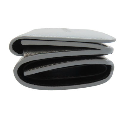 BALENCIAGA Logo Tri-fold Wallet Mini Wallet Bifold Wallet with Coin Pocket Leather Ladies [Used]