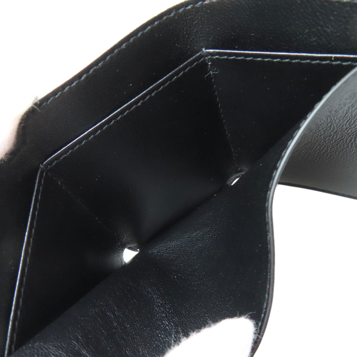 BALENCIAGA Logo Tri-fold Wallet Mini Wallet Bifold Wallet with Coin Pocket Leather Ladies [Used]