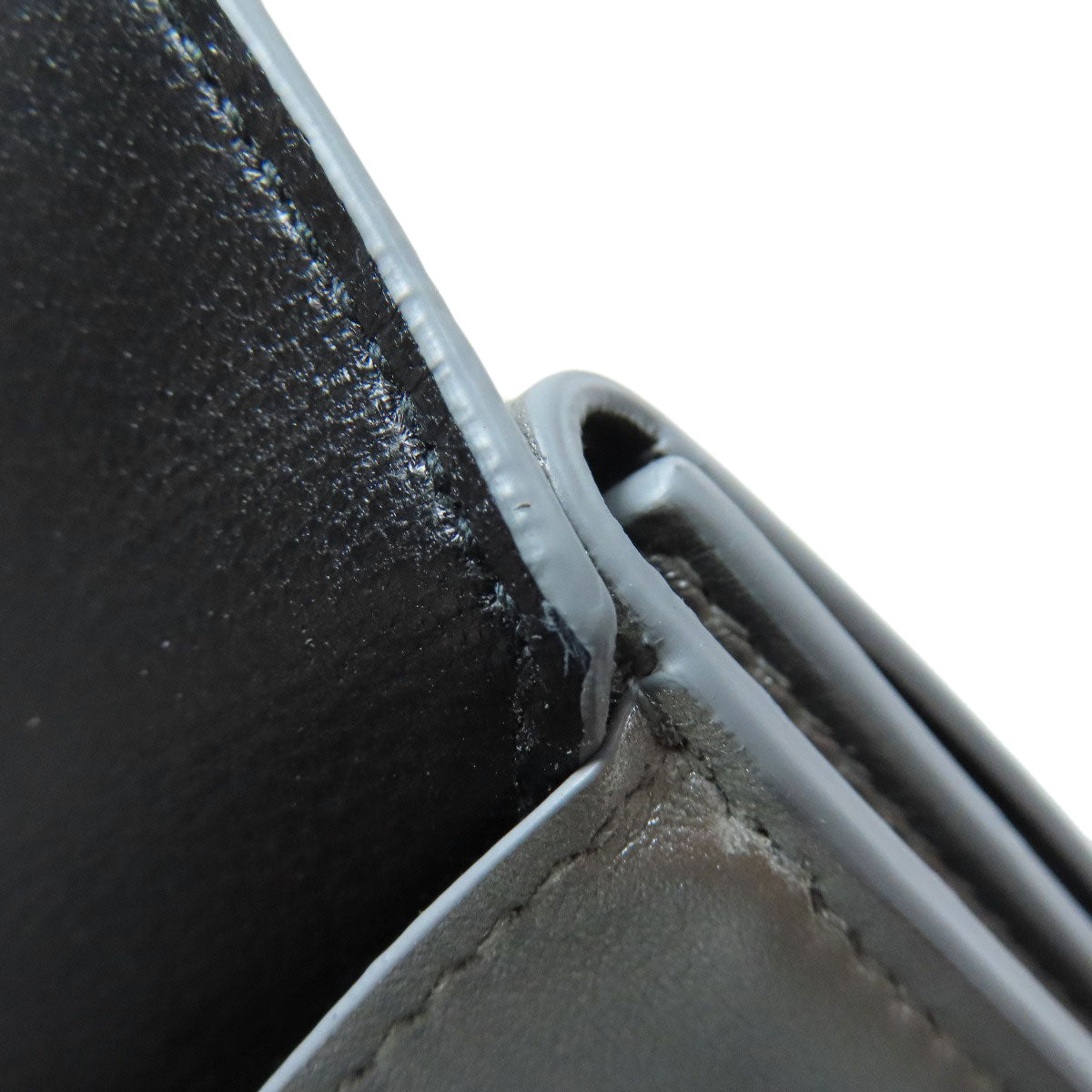 BALENCIAGA Logo Tri-fold Wallet Mini Wallet Bifold Wallet with Coin Pocket Leather Ladies [Used]