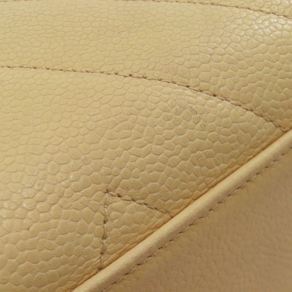 CHANEL V stitch Tote Bag Grained Calfskin Skin Ladies [Used]